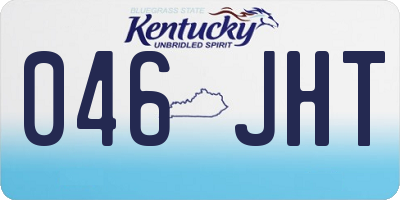KY license plate 046JHT