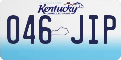 KY license plate 046JIP