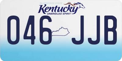 KY license plate 046JJB