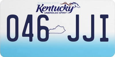 KY license plate 046JJI