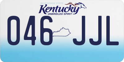 KY license plate 046JJL