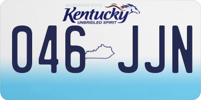 KY license plate 046JJN
