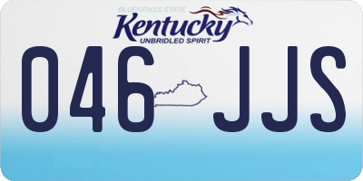 KY license plate 046JJS
