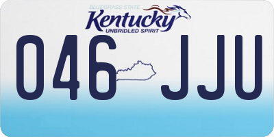 KY license plate 046JJU