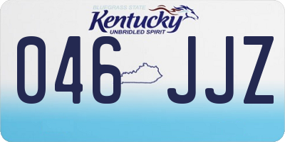 KY license plate 046JJZ