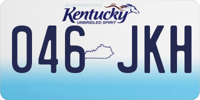 KY license plate 046JKH