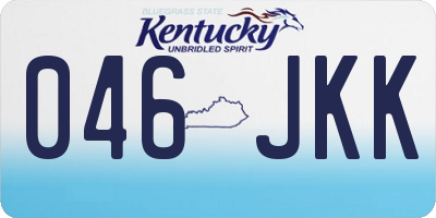 KY license plate 046JKK