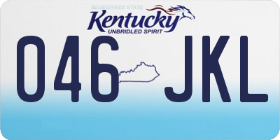 KY license plate 046JKL