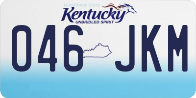 KY license plate 046JKM