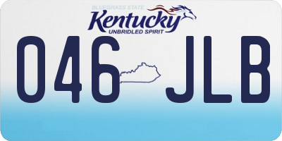 KY license plate 046JLB