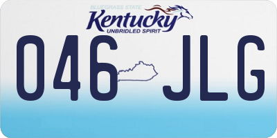 KY license plate 046JLG