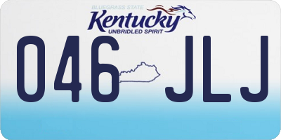 KY license plate 046JLJ