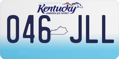 KY license plate 046JLL