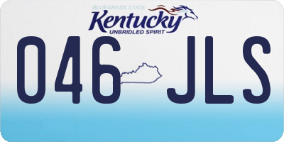 KY license plate 046JLS