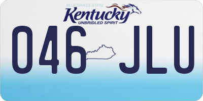 KY license plate 046JLU
