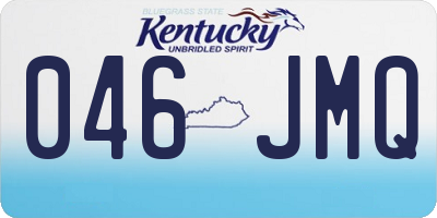 KY license plate 046JMQ