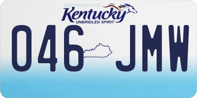 KY license plate 046JMW