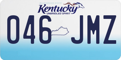 KY license plate 046JMZ