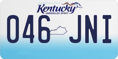 KY license plate 046JNI