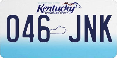 KY license plate 046JNK