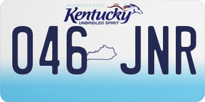 KY license plate 046JNR
