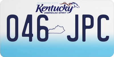 KY license plate 046JPC