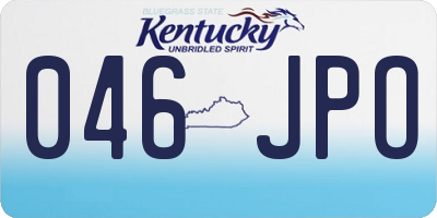 KY license plate 046JPO