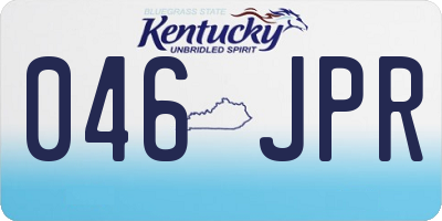 KY license plate 046JPR