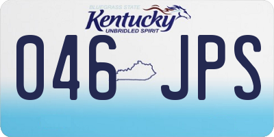 KY license plate 046JPS