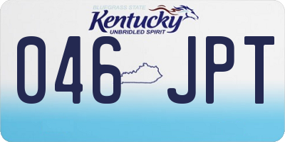 KY license plate 046JPT