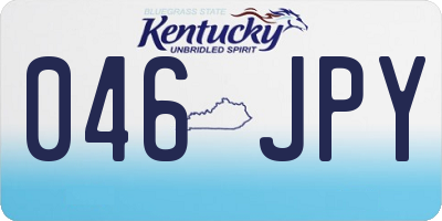 KY license plate 046JPY