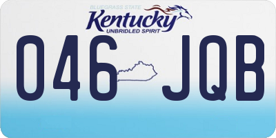 KY license plate 046JQB