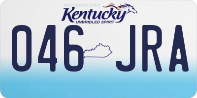 KY license plate 046JRA