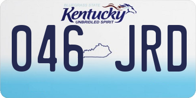 KY license plate 046JRD
