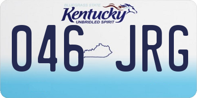KY license plate 046JRG