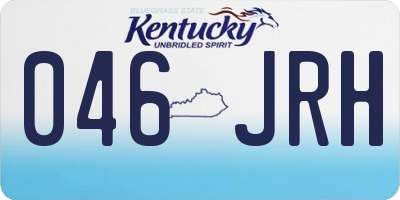 KY license plate 046JRH