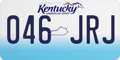 KY license plate 046JRJ