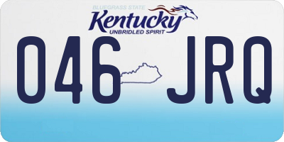 KY license plate 046JRQ