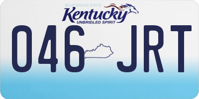 KY license plate 046JRT
