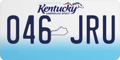 KY license plate 046JRU