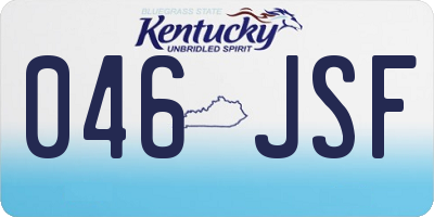 KY license plate 046JSF