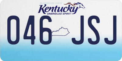 KY license plate 046JSJ
