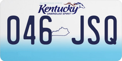 KY license plate 046JSQ