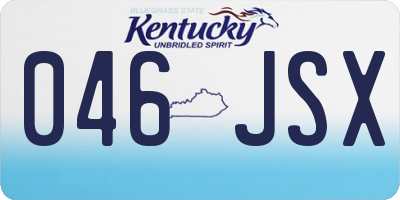 KY license plate 046JSX
