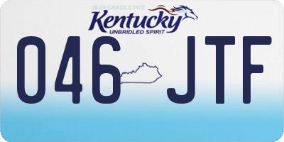 KY license plate 046JTF
