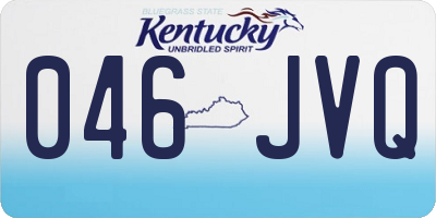 KY license plate 046JVQ