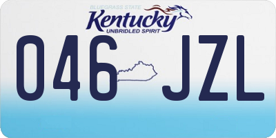 KY license plate 046JZL