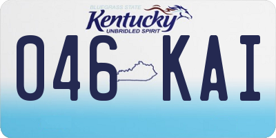 KY license plate 046KAI