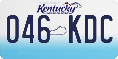 KY license plate 046KDC