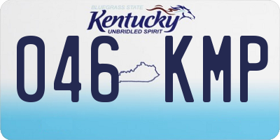 KY license plate 046KMP